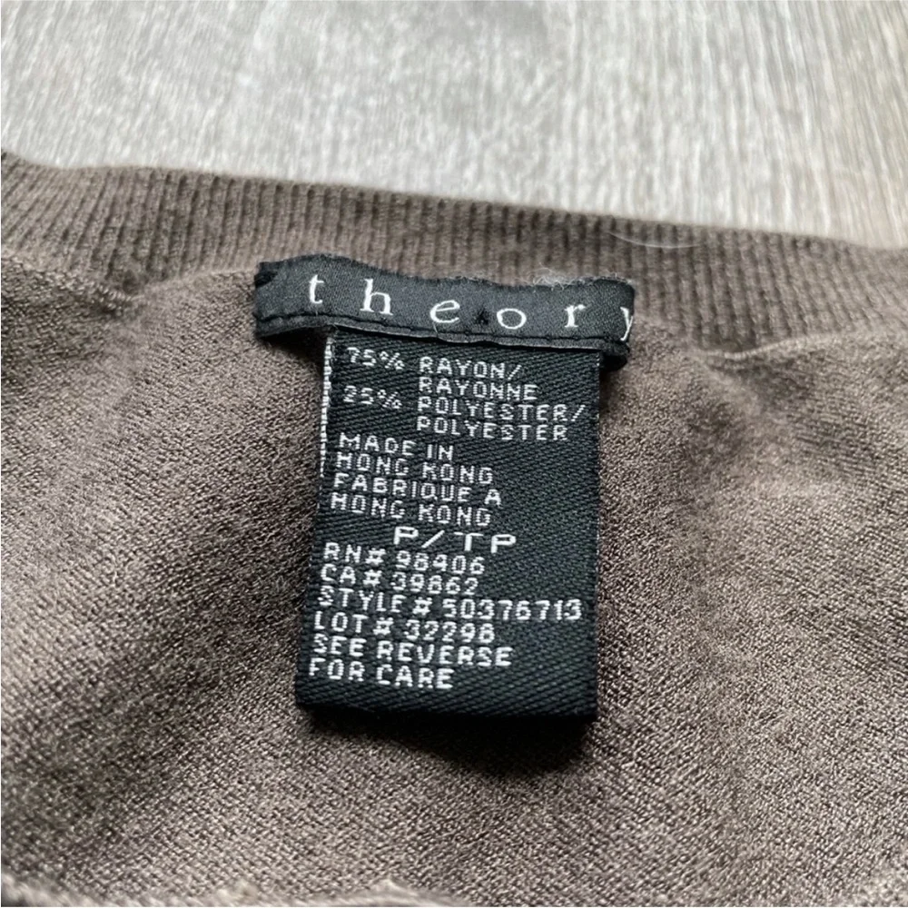 Theory Cardigan Sweater in Brown Size Petite